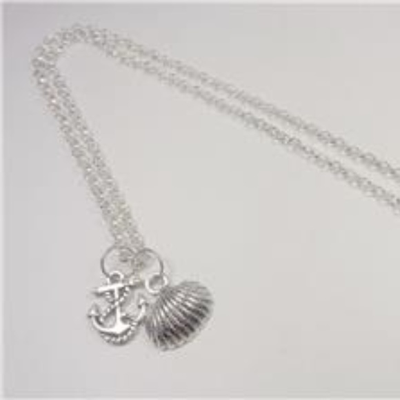 NAUTICAL ROPE ANCHOR SEA SHELL SAILING NECKLACE - Picture 5 of 5